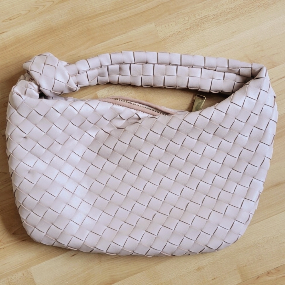 Woven Light Pink Handbag